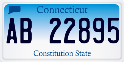 CT license plate AB22895