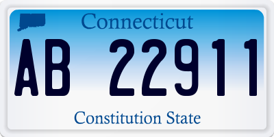 CT license plate AB22911