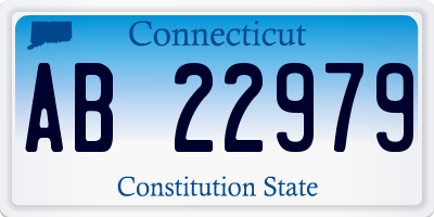 CT license plate AB22979