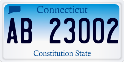 CT license plate AB23002