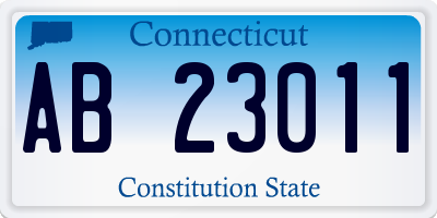 CT license plate AB23011
