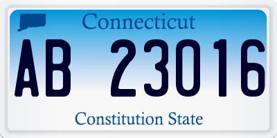 CT license plate AB23016