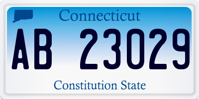 CT license plate AB23029