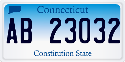 CT license plate AB23032