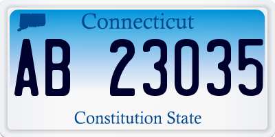 CT license plate AB23035