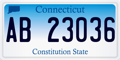 CT license plate AB23036