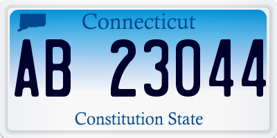 CT license plate AB23044