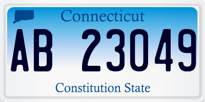 CT license plate AB23049