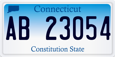 CT license plate AB23054