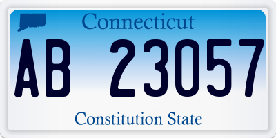 CT license plate AB23057