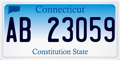 CT license plate AB23059