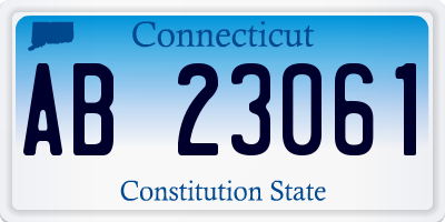 CT license plate AB23061