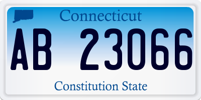 CT license plate AB23066