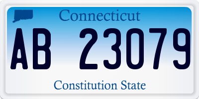 CT license plate AB23079