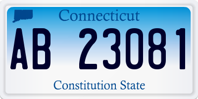 CT license plate AB23081