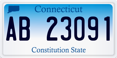 CT license plate AB23091
