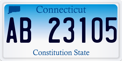 CT license plate AB23105
