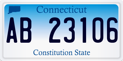 CT license plate AB23106