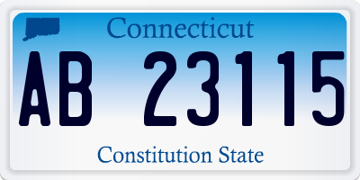 CT license plate AB23115