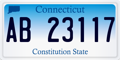 CT license plate AB23117