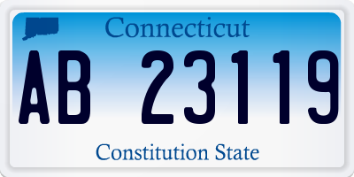CT license plate AB23119