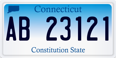 CT license plate AB23121
