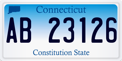 CT license plate AB23126