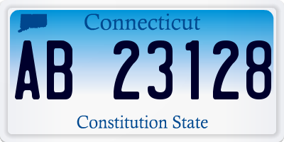 CT license plate AB23128