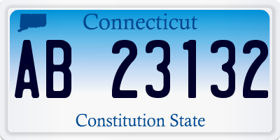 CT license plate AB23132
