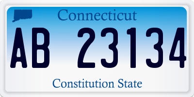 CT license plate AB23134