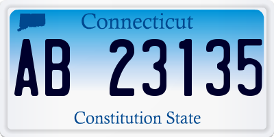 CT license plate AB23135