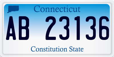 CT license plate AB23136