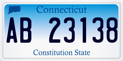 CT license plate AB23138