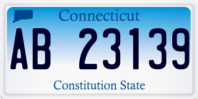 CT license plate AB23139