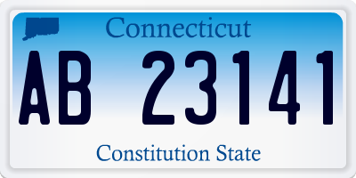 CT license plate AB23141