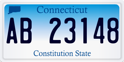 CT license plate AB23148