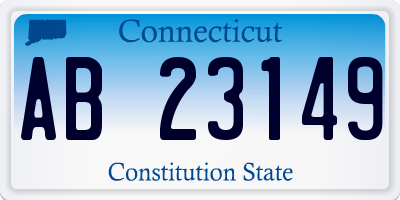 CT license plate AB23149