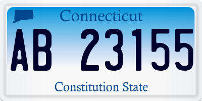 CT license plate AB23155