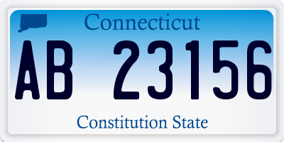CT license plate AB23156