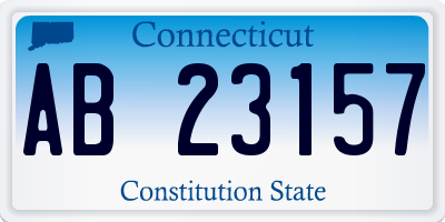 CT license plate AB23157
