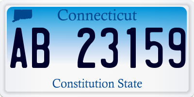 CT license plate AB23159