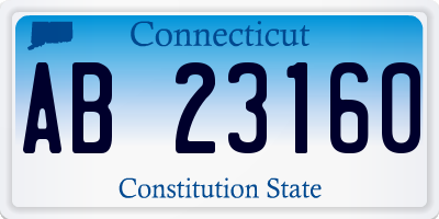 CT license plate AB23160