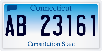 CT license plate AB23161