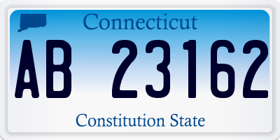 CT license plate AB23162
