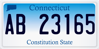 CT license plate AB23165