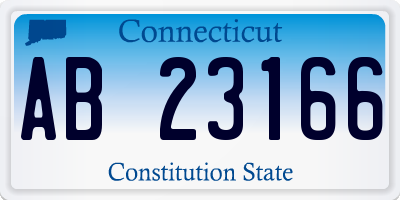 CT license plate AB23166