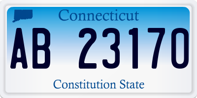CT license plate AB23170