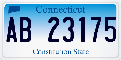 CT license plate AB23175