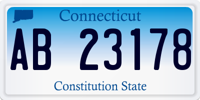 CT license plate AB23178