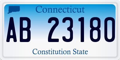 CT license plate AB23180